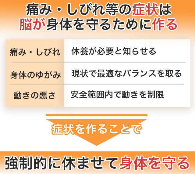 痛み・しびれ等の症状は脳が作る